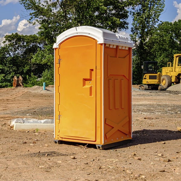 can i customize the exterior of the portable restrooms with my event logo or branding in Whispering Pines